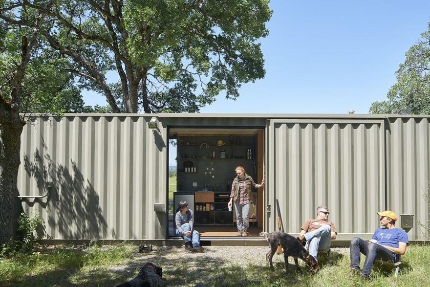 40 Highboy Shipping Container Turned Into A Cozy Hunting Cabin