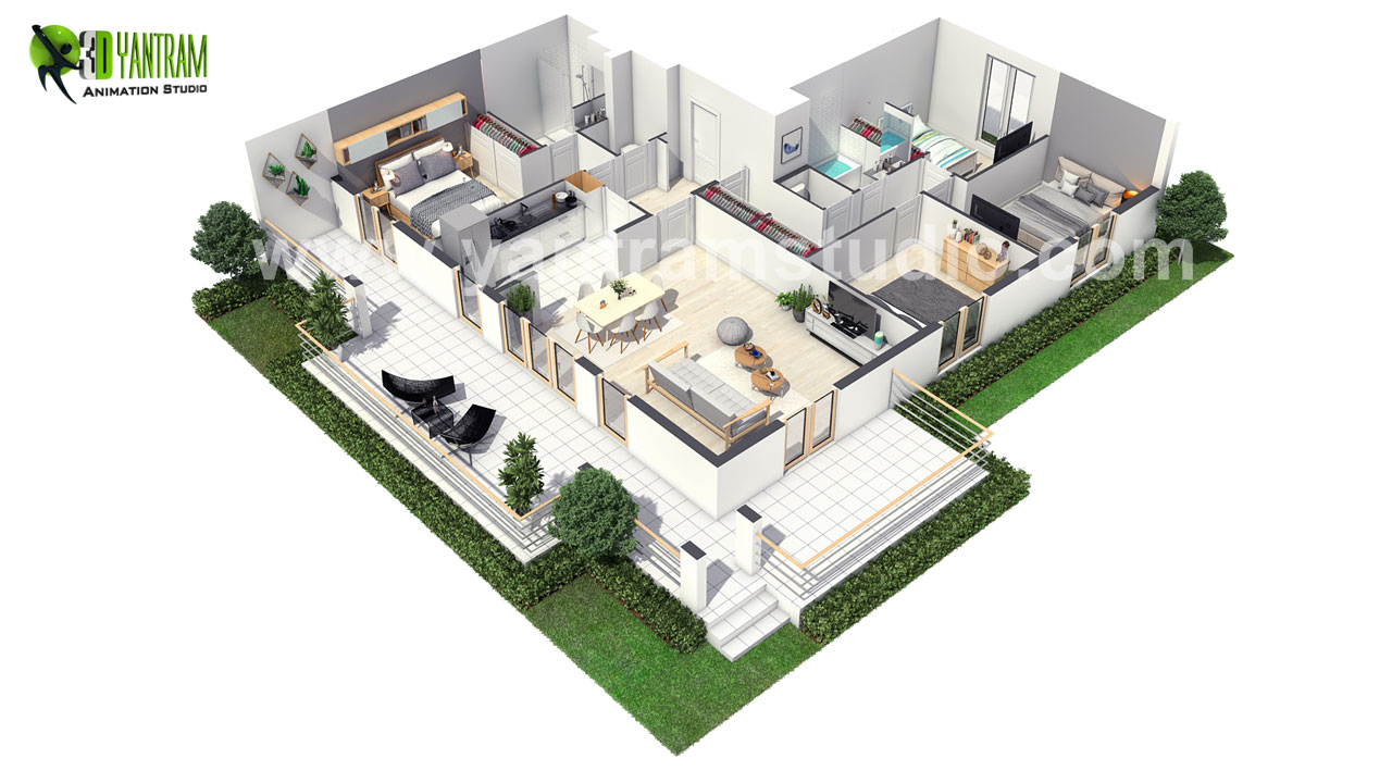 European 3d Home Floor Plan Design Ideas By Yantram Online 3d