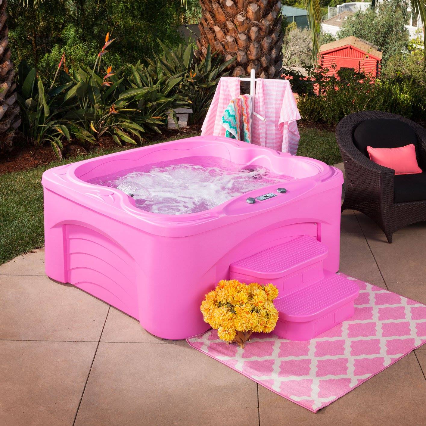 Hot Pink Hot Tubs For Breast Cancer Awareness Month
