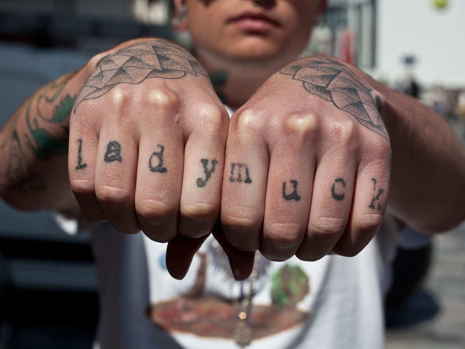 Knuckle Tattoos by Edward