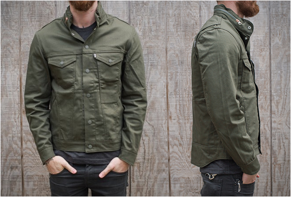 levi's green trucker jacket