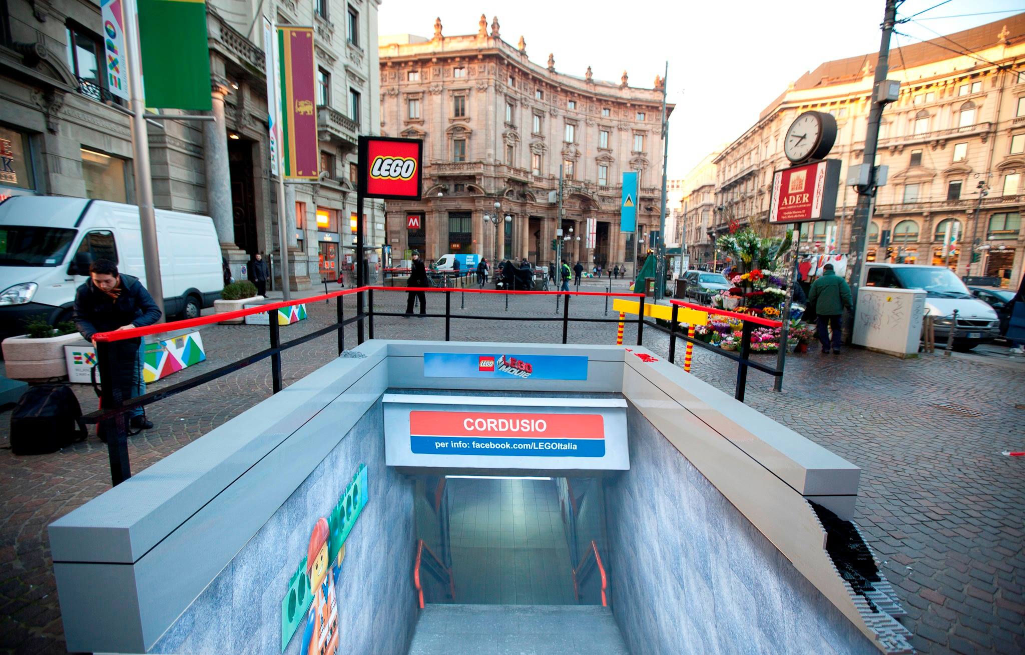 Subway Station made of Lego Bricks Pops Up In Milan